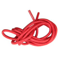 Red Round Waxed Shoe Laces