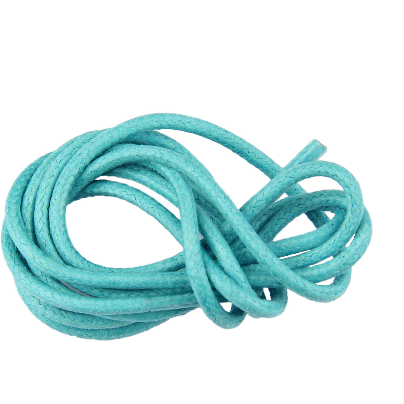 Round Waxed Turquoise Shoe Laces for Men's Dress Shoes
