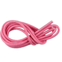 Pink Round Waxed Shoe Laces