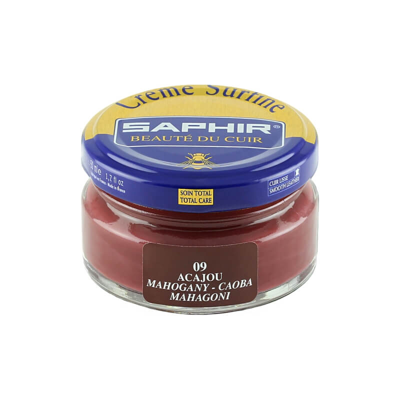 Saphir Mahogany Superfine Shoe Cream for leather shoes