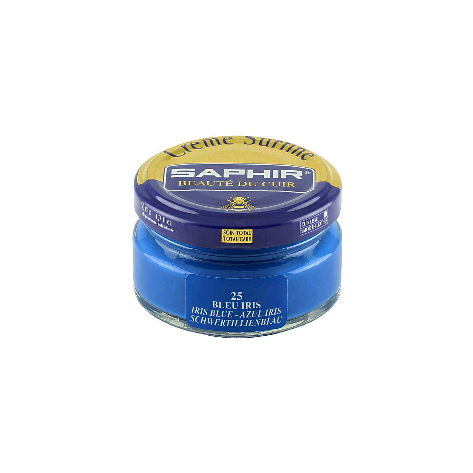 Saphir Superfine Shoe Cream for Iris Blue Leather Shoes