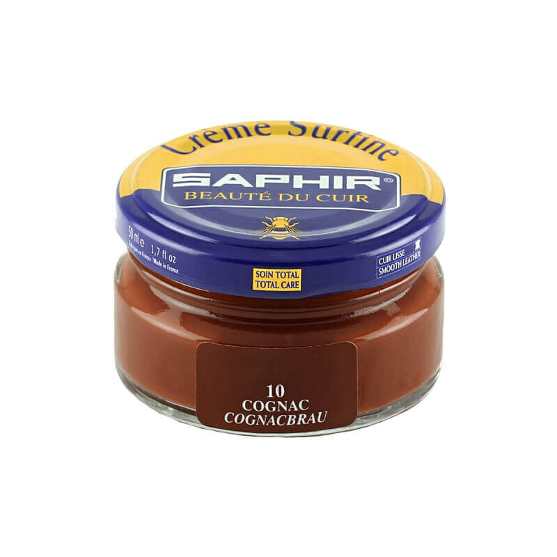 Saphir Superfine Shoe Cream for Brandy Brown Leather Shoes