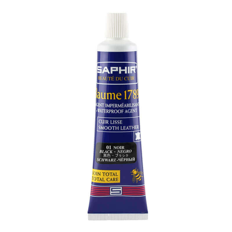 Saphir Black Deluxe Shoe Cream in a Tube