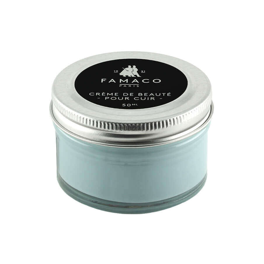 Famaco Pastel Blue Leather Shoe Cream