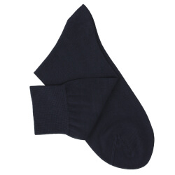 Navy Blue Cotton Lisle Socks