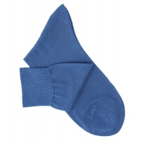 Bright Blue Cotton Lisle Socks