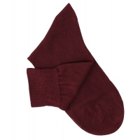 Burgundy Cotton Lisle Socks
