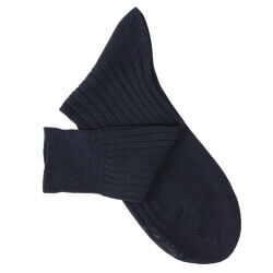 Chaussettes fil d'Ecosse bleu marine