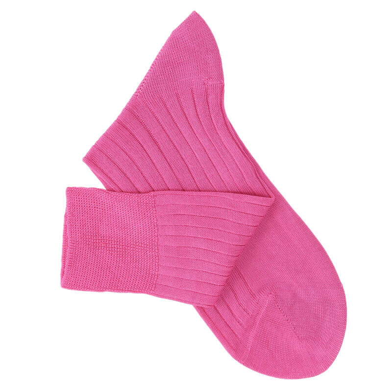 Chaussettes fil d'Ecosse fushia