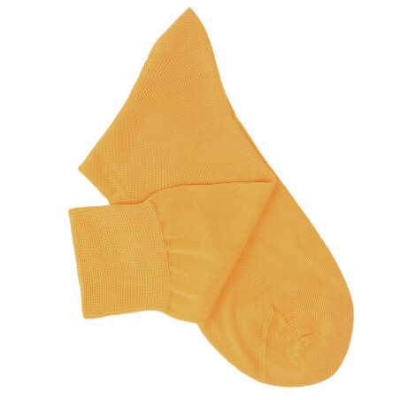 Chaussettes maille rasée jaune orangé
