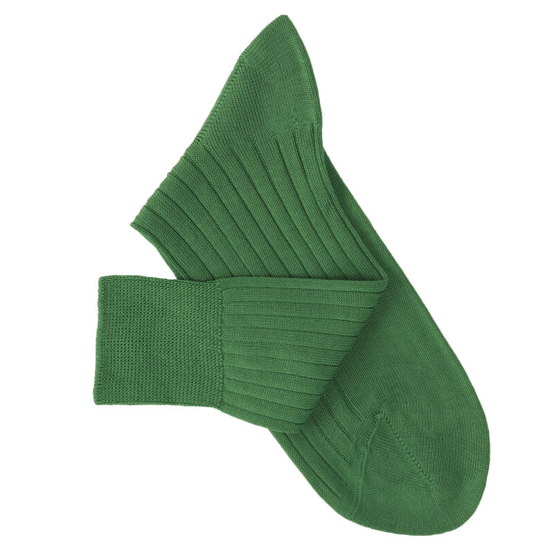 Chaussettes fil d'Ecosse vert jardin