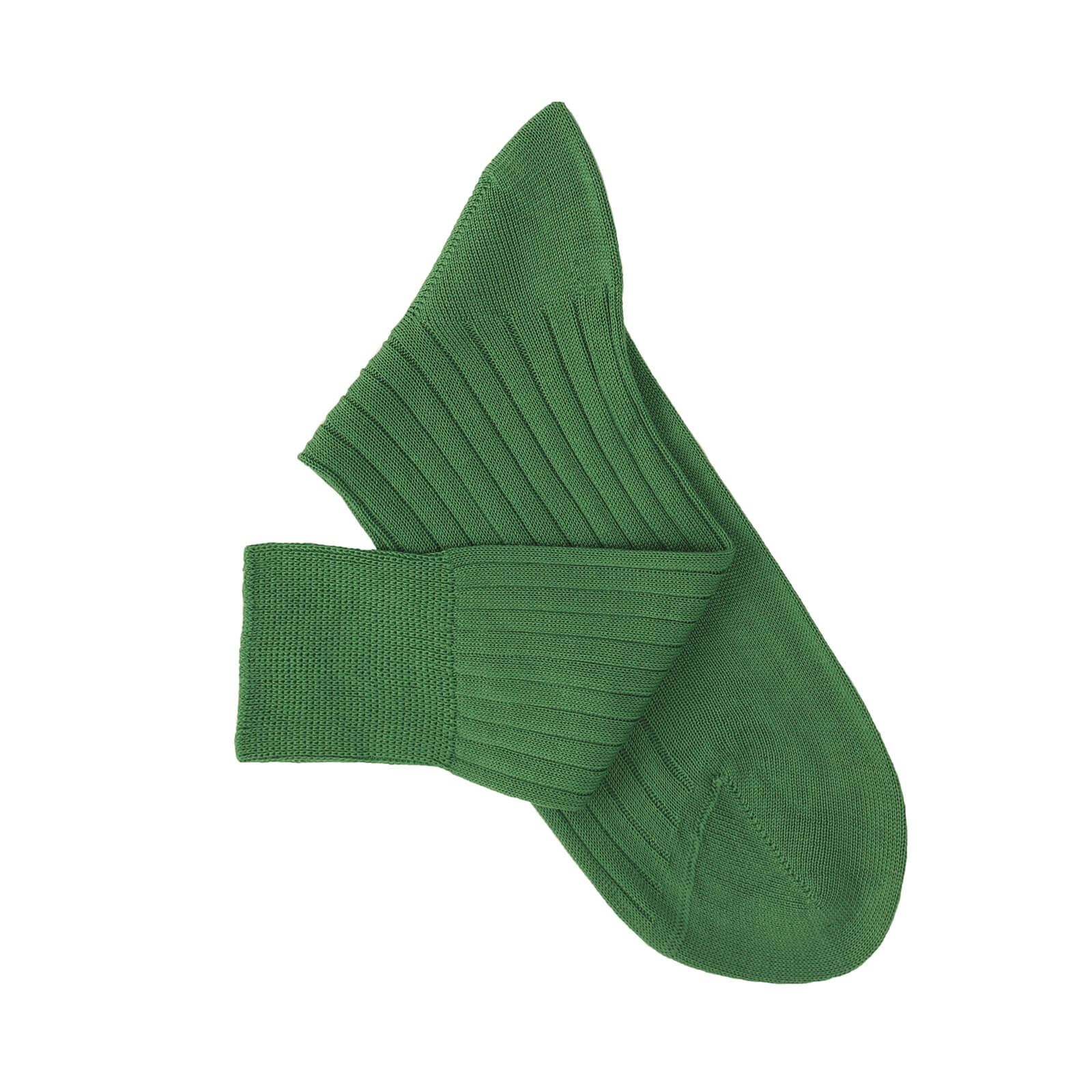 Monsieur Chaussure Basic Garden Green Lisle Socks For Men