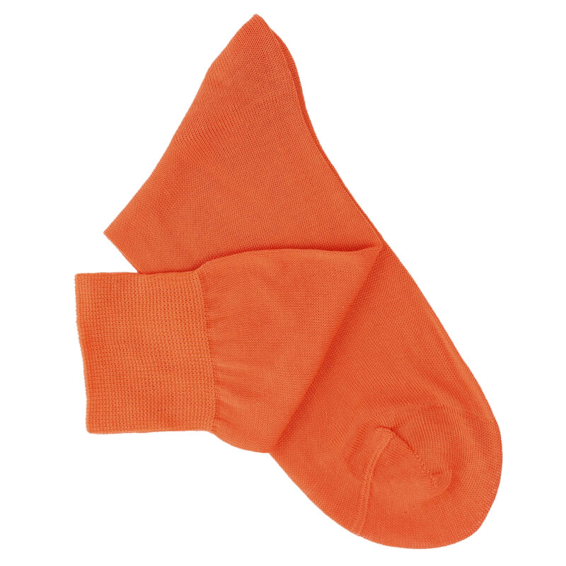 Orange Cotton Lisle Socks