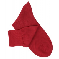 Chaussettes lisses fil d'Ecosse rouge