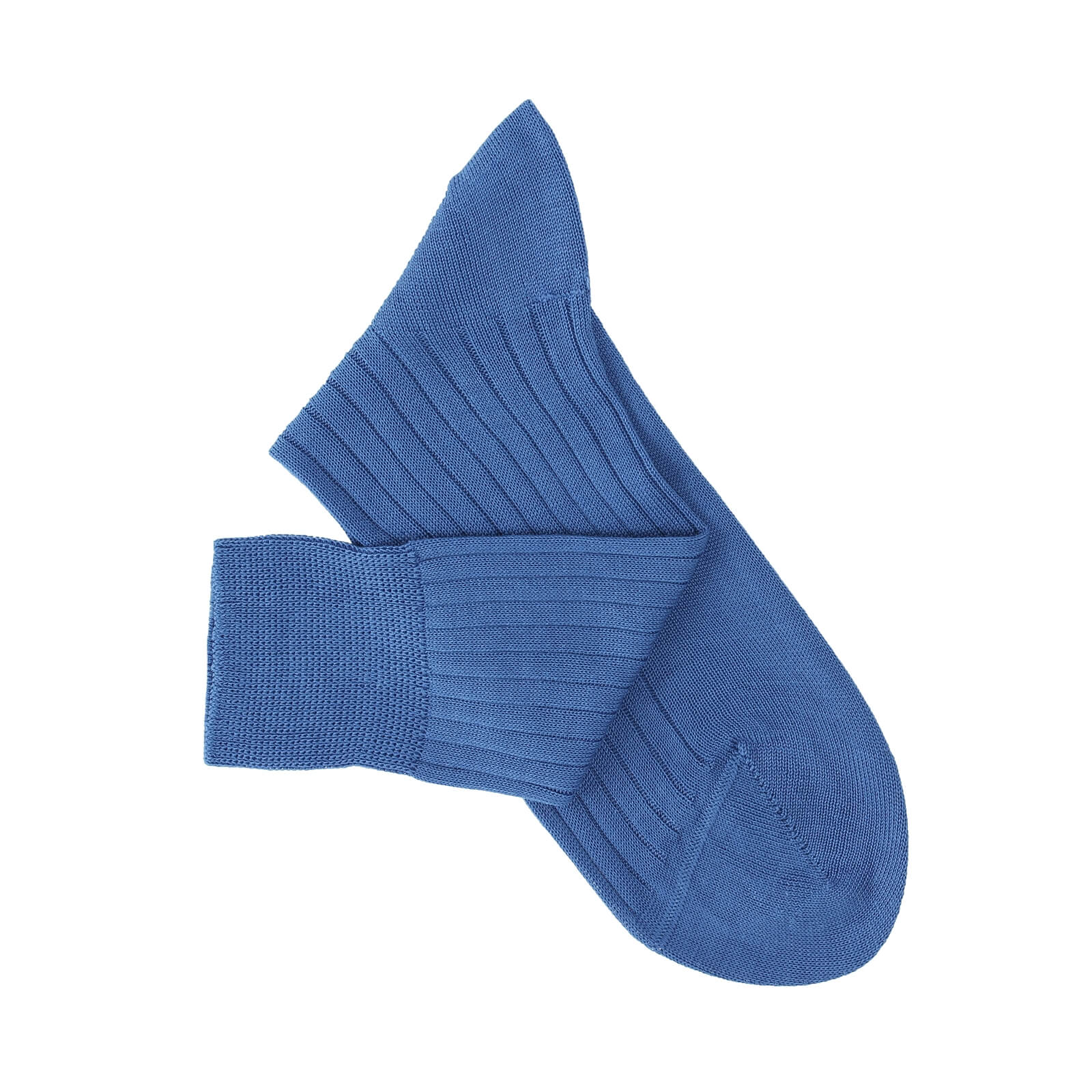 Monsieur Chaussure Basic Sky Blue Lisle Socks For Men