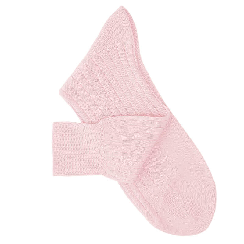 Monsieur Chaussure Basic Light Pink Lisle Socks