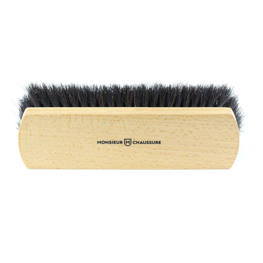 Kit De 4 Brosses à Chaussures En Crin De Cheval + Gant Microfibre - Pour Nettoyage, Cirage Et Polissage Cuir