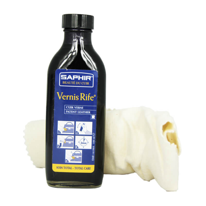  Saphir Vernis Rife Patent Leather Cleaner 100ml (Black) :  Clothing, Shoes & Jewelry