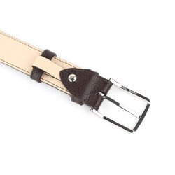 Grained Leather Belt MC02 - Brown