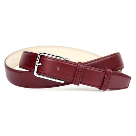 Ceinture cuir lisse MC02 - Bordeaux Ceinture cuir lisse MC02 - Bordeaux