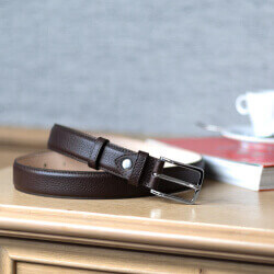 Grained Leather Belt MC02 - Brown