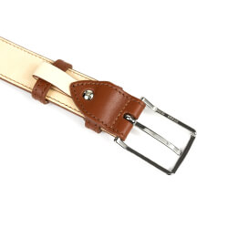 Ceinture cuir lisse MC02 - Havane