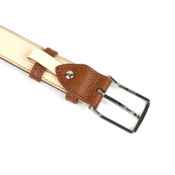 Grained Leather Belt MC02 - Havana