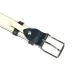 Ceinture cuir grainé MC02 - Bleu Marine