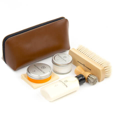 Cognac Shoe Shine Leather Starter Kit