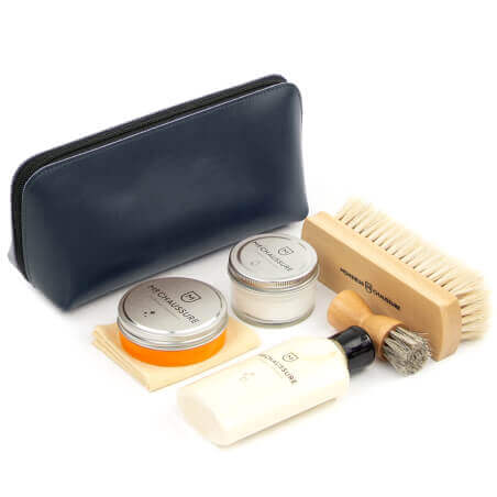 Navy Shoe Shine Leather Starter Kit