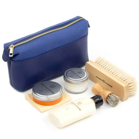 6 Piece Business Shoe Shine Kit Blue