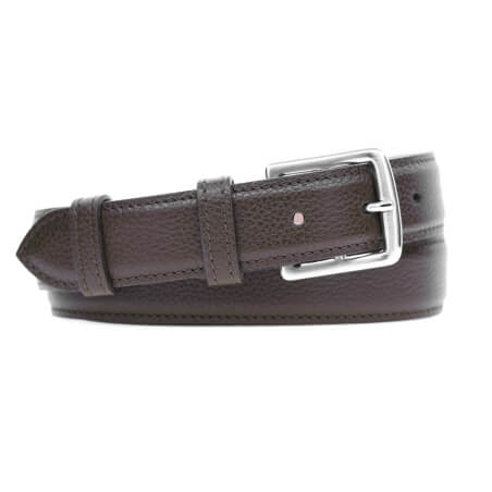 Grained Leather Belt MC03 - Brown