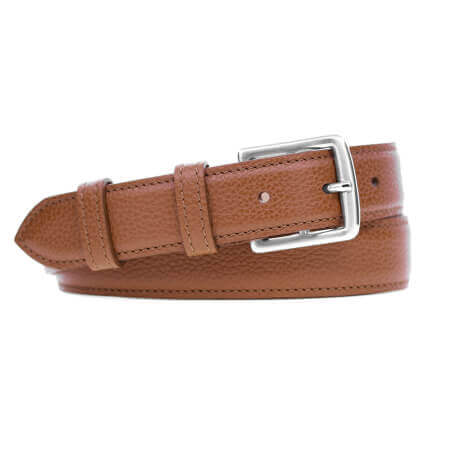 Grained Leather Belt MC03 - Havana