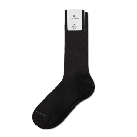 Monsieur Chaussure Black Lisle Socks