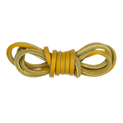 Lacets cuir bateau Jaune