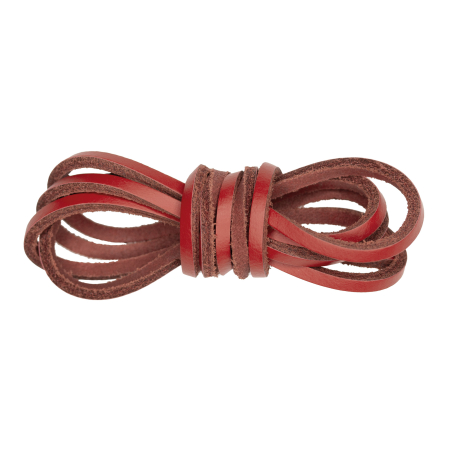 Lacets cuir bateau Rouge