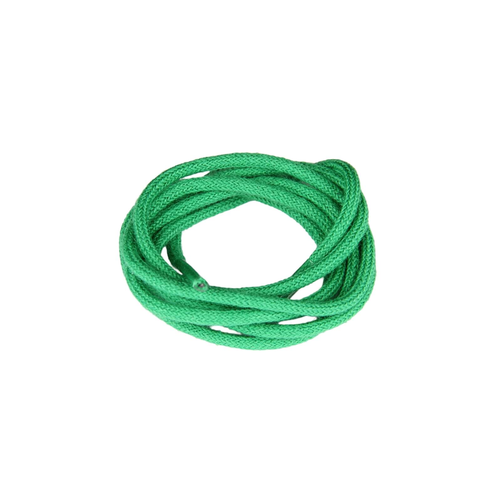 Fine Round Green Shoe Laces in 100 Cotton