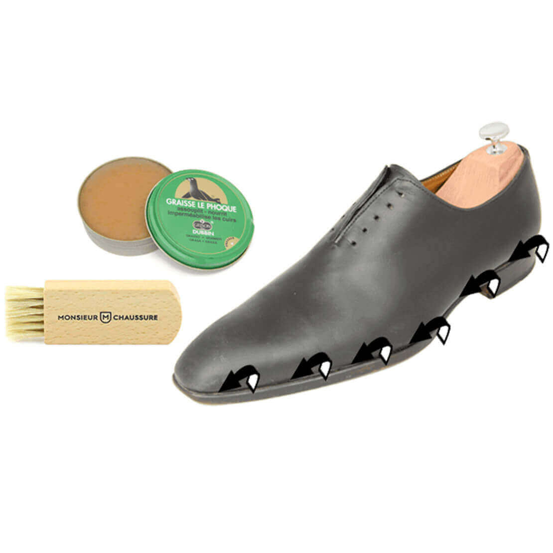 Kit d'entretien cirage chaussure Coffret Pied Cireur – Famaco – 7 produits  Couleur Incolore / Toutes teintes