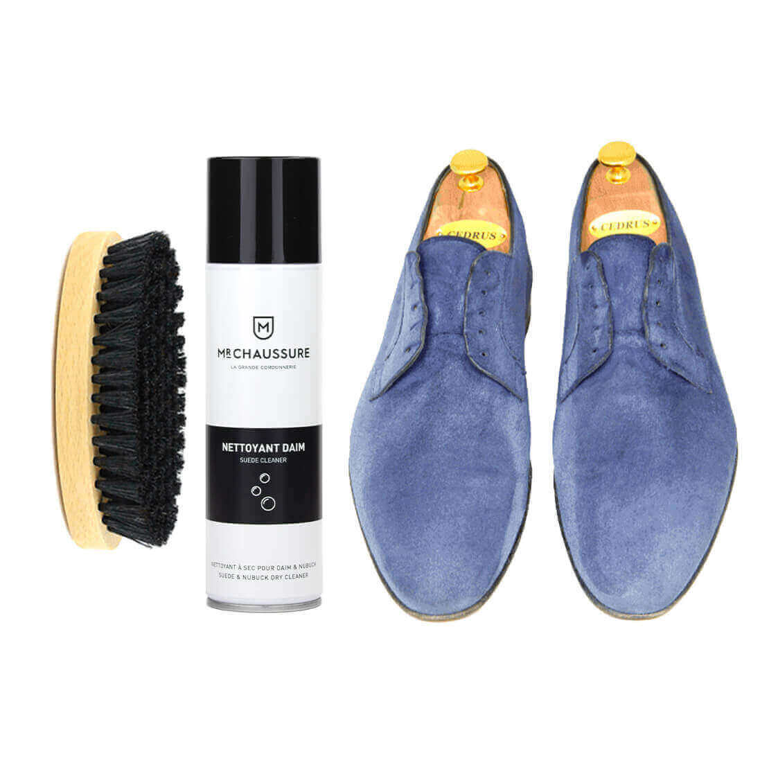 Suede Shoe Care Steps by Monsieur Chaussure