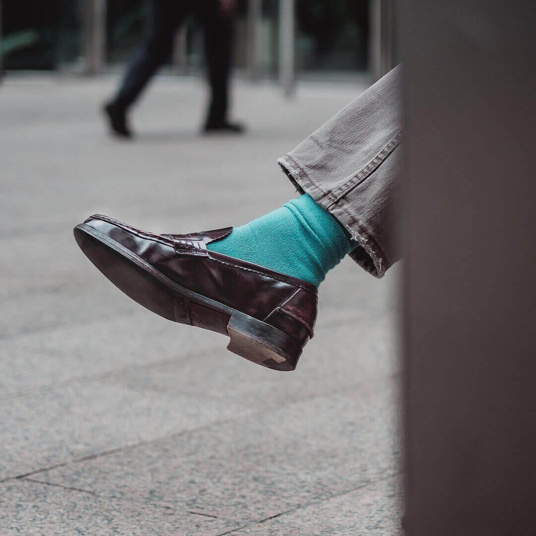 Navy Blue Solid Dress Sock by Southern Scholar